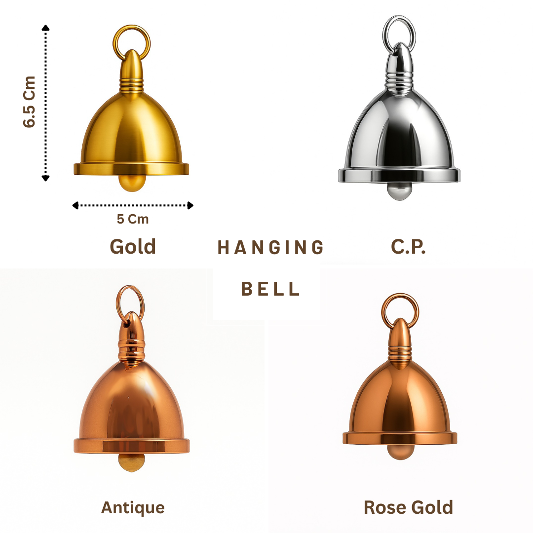 Brass Pooja Hanging Bell With Four Variant