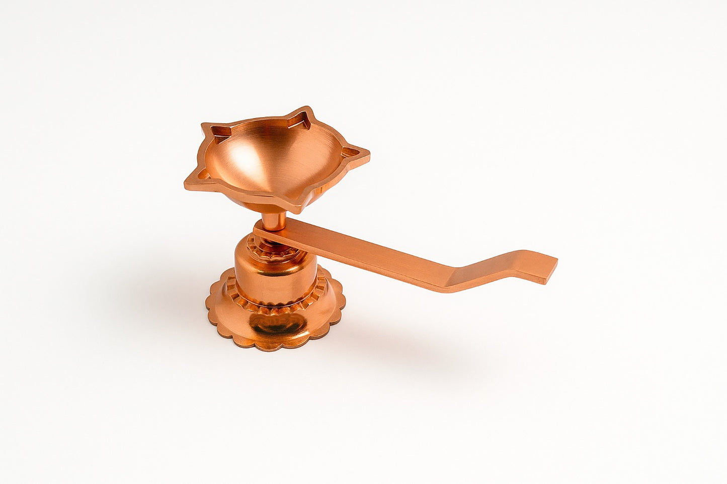 Brass Pooja Hand Diya With Four Variants