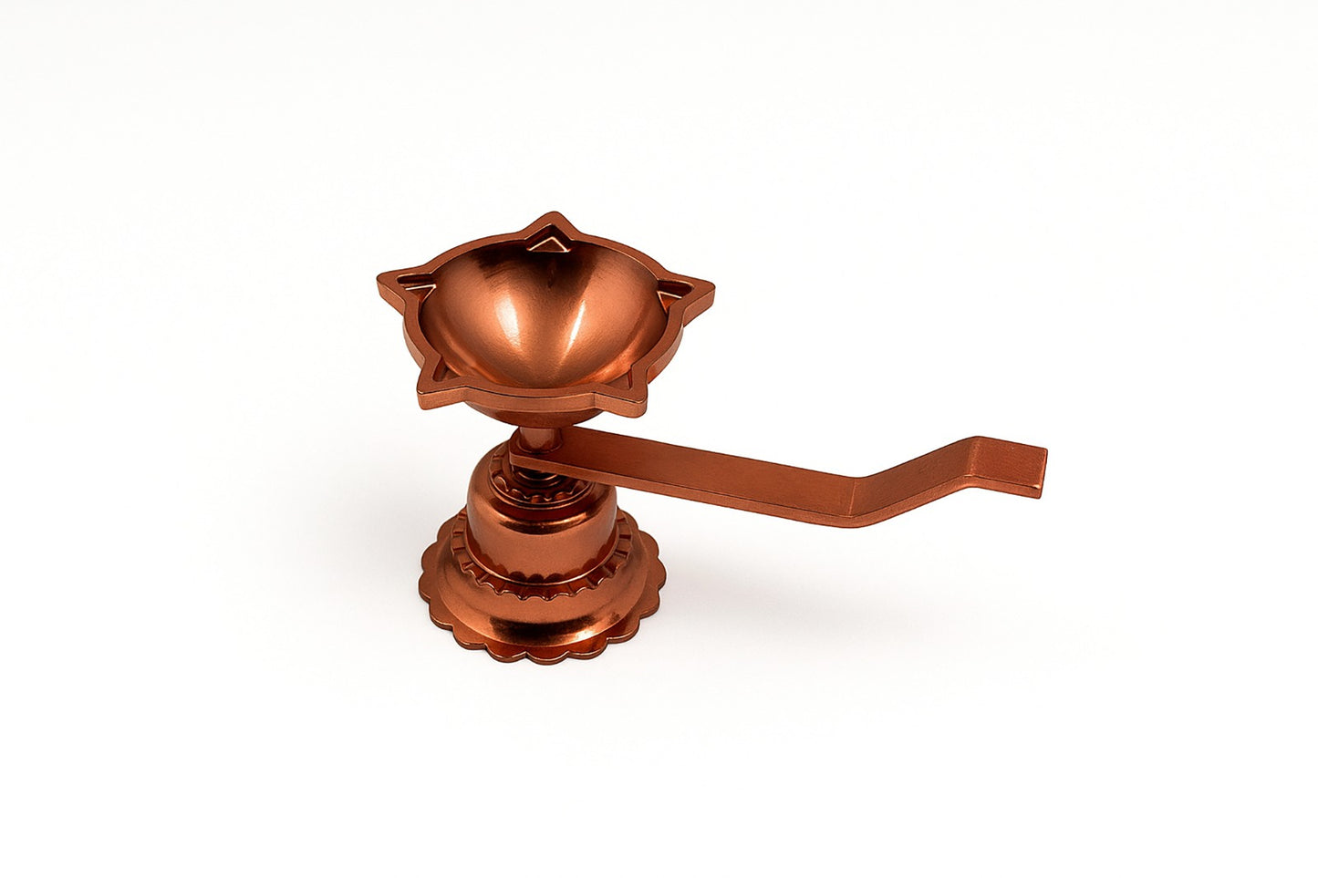Brass Pooja Hand Diya With Four Variants