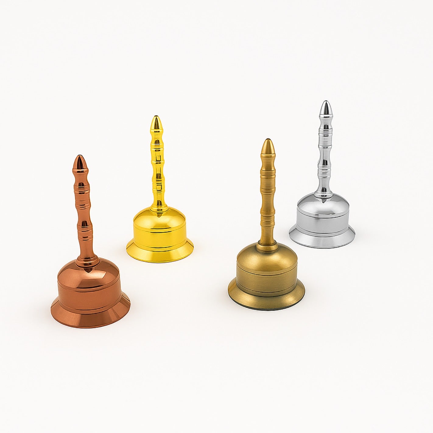 Brass Pooja Hand Bell with four variants