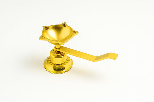 Brass Pooja Hand Diya With Four Variants